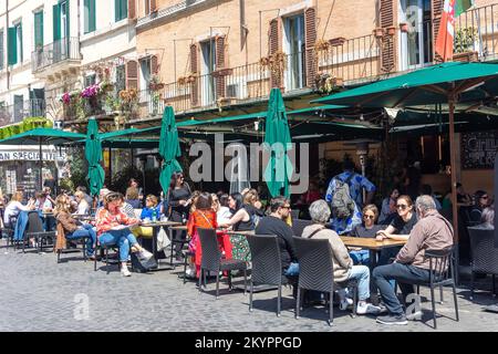 Outdoor seating at Camillo dal 1890 Restaurant, Piazza Navona, Rome (Roma), Lazio Region, Italy Stock Photo