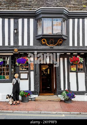 The Star Inn, Alfriston, Wealden District, East Sussex, England, United Kingdom Stock Photo