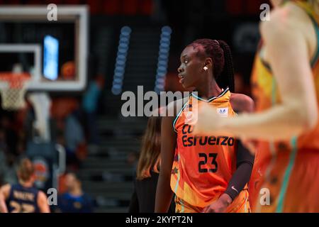 Valencia, Spain. 01st Dec, 2022. Awa Fam #23 of Valencia Basket seen during the Endesa Women's League at Fuente de San Luis Sport Hall.Final score; Valencia Basket 91:34 Barca Basquet CBS. (Photo by Vicente Vidal Fernandez/SOPA Images/Sipa USA) Credit: Sipa USA/Alamy Live News Stock Photo