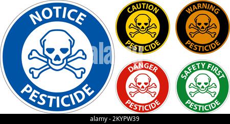 Warning Pesticide Symbol Sign On White Background Stock Vector