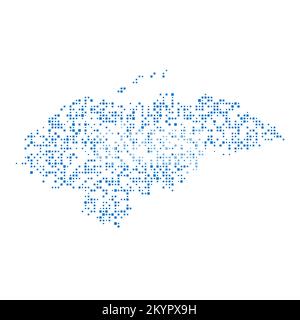 Honduras Silhouette Pixelated generative pattern illustration Stock Vector