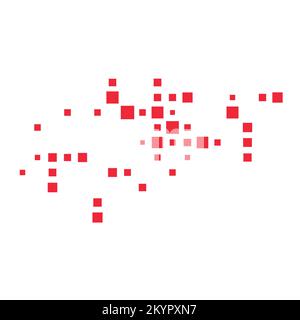 Singapore Silhouette Pixelated generative pattern illustration Stock Vector