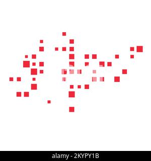 Singapore Silhouette Pixelated generative pattern illustration Stock Vector