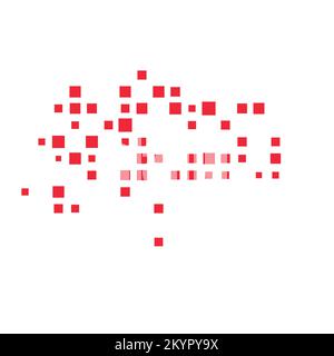 Singapore Silhouette Pixelated generative pattern illustration Stock Vector