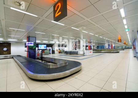 VERONA, ITALY - SEPTEMBER 11, 2014: Verona airport interior. Verona Villafranca Airport or simply Villafranca Airport, is an airport located around 5. Stock Photo