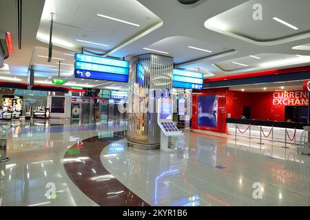 DUBAI, UAE - NOVEMBER 21, 2015: interior of Dubai Airport. Dubai