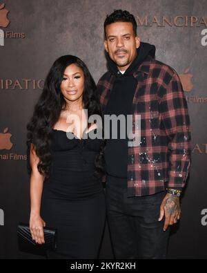 Anansa Sims and Matt Barnes arriving to the premiere of Apple Original  Films “Emancipation” held at