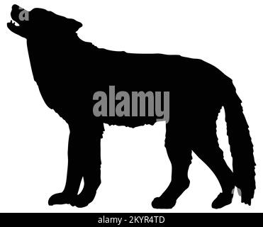 wolf logo isolated on white background. vector illustration Stock ...