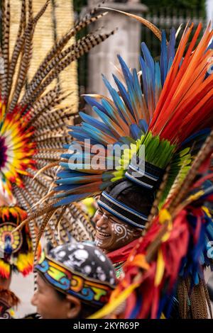 Danza de Indios gathering of native tribes ritual in San Miguel de ...