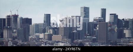 Panorama of the skyline of Vancouver in British Columbia, Canada Stock Photo