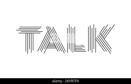 TALK line art vector illustration Stock Vector