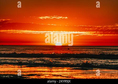 red sunset Stock Photo