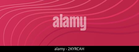 Abstract background. Pantone 2023 color Viva magenta. Vibrant pink horizontal rectangular web banner. Vector gradient illustration. Stock Vector