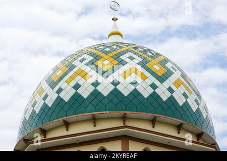Pati, Indonesia - August 12, 2023 :  A large mosque with minarets for the worship of the Islamic religion. Stock Photo