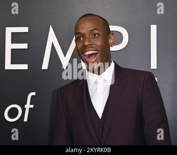 Los Angeles, USA. 01st Dec, 2022. Micheal Ward at the premiere for 'Empire of Light' at the Samuel Goldwyn Theatre. Picture Credit: Paul Smith/Alamy Live News Stock Photo