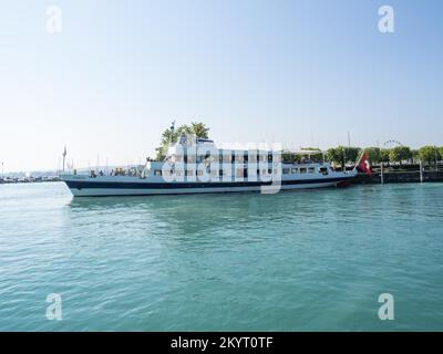 Ship Zurich, passenger ship in the harbour of Constance, Lake Constance, Constance, Baden-Württemberg, Germany, Europe Stock Photo