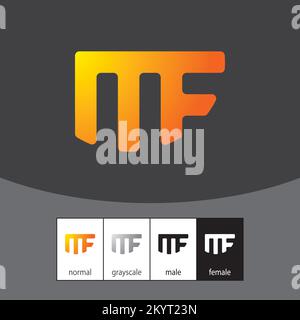 MF Letter Logo. - Vector. Vector illustration Stock Vector