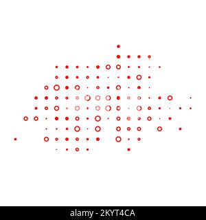 Switzerland Map Silhouette Pixelated generative pattern illustration Stock Vector