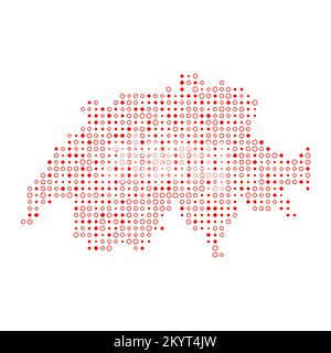 Switzerland Map Silhouette Pixelated generative pattern illustration Stock Vector