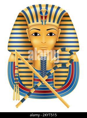 pharaoh symbol of ancient egypt vector illustration isolated on white ...