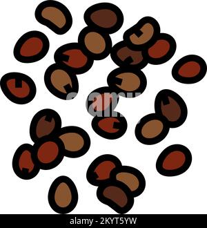 sorghum grain food line icon vector. sorghum grain food sign. isolated ...