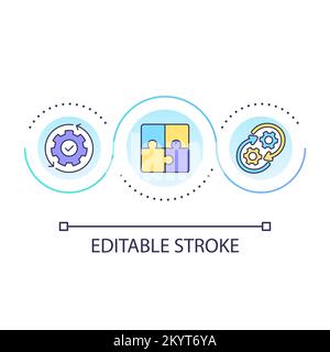 Development operations team loop concept icon Stock Vector
