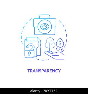 Transparency blue gradient concept icon Stock Vector