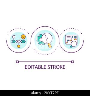 Optimize development and release processes loop concept icon Stock Vector