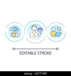 Product owner loop concept icon Stock Vector