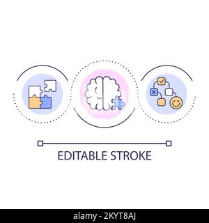 Memory bias loop concept icon Stock Vector