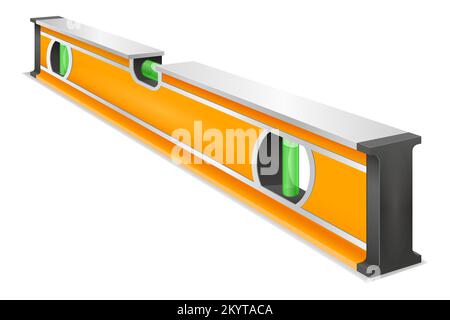 building level measuring device for determining a flat surface vector illustration isolated on white background Stock Vector