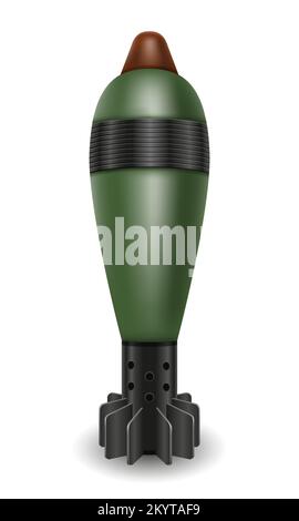 mortar military mine bomb vector illustration isolated on white background Stock Vector