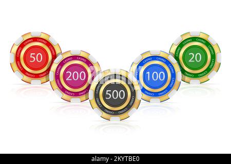 casino gambling chips vector illustration isolated on white background Stock Vector