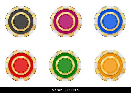 casino gambling chips vector illustration isolated on white background Stock Vector