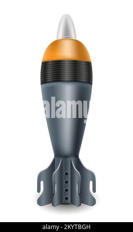 mortar military mine bomb vector illustration isolated on white background Stock Vector