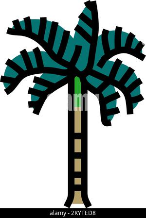 foxtail palm tree color icon vector illustration Stock Vector Image ...