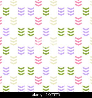 Boho Style Colorful Geometric Arrow Pattern. Bohemian Aztec Arrows Pattern Stock Vector