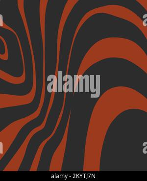 Hand drawn vector abstract graphic drawing illustration print design,concept contemporary art set with decorative wavy psychedelic graphic print art Stock Vector