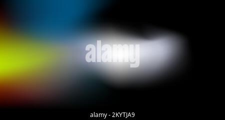 wide abstract dark to blue and orange gradient background with bright light streak in the middle, vector illustration Stock Vector