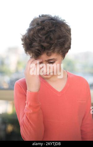 young boy indoors Stock Photo