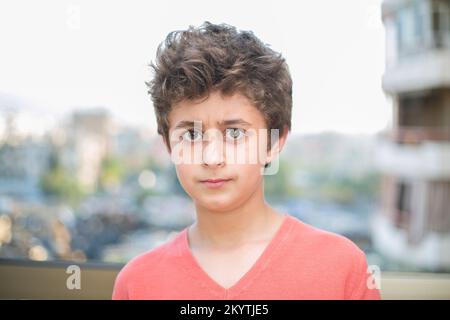 young boy indoors Stock Photo