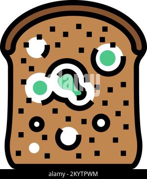 bread rotten food color icon vector illustration Stock Vector Image ...