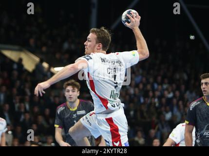 Nantes, France - December 1, 2022, Felix Claar Of Aalborg And Jorge ...