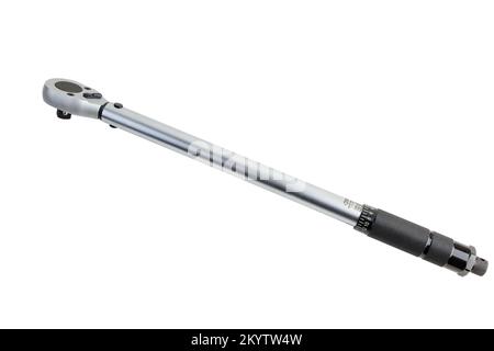 New torque wrench isolated on a white background Stock Photo