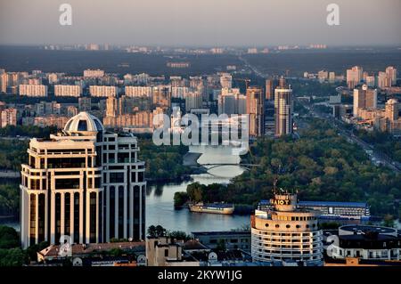 April 30, 2018, Kyiv, Ukraine: Panorama of Kyiv with residential and office buildings. In connection with the war of Russia in Ukraine, the demand for real estate decreased significantly, says the President of the Association of Real Estate of Ukraine Yuri Pita, December 2, 2022. (Credit Image: © Aleksandr Gusev/SOPA Images via ZUMA Press Wire) Stock Photo