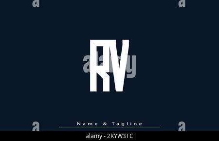 Alphabet letters Initials Monogram logo RV , VR Stock Vector