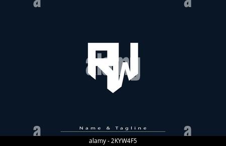Alphabet letters Initials Monogram logo RW , WR Stock Vector