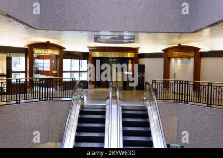 HONG KONG - MAY 06, 2015: interior of the shopping mall. Hong Kong shopping malls are some of the biggest and most impressive in the world Stock Photo