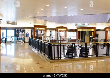 HONG KONG - MAY 06, 2015: interior of the shopping mall. Hong Kong shopping malls are some of the biggest and most impressive in the world Stock Photo