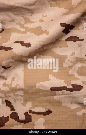 US marine desert marpat digital camouflage fabric texture background Stock Photo